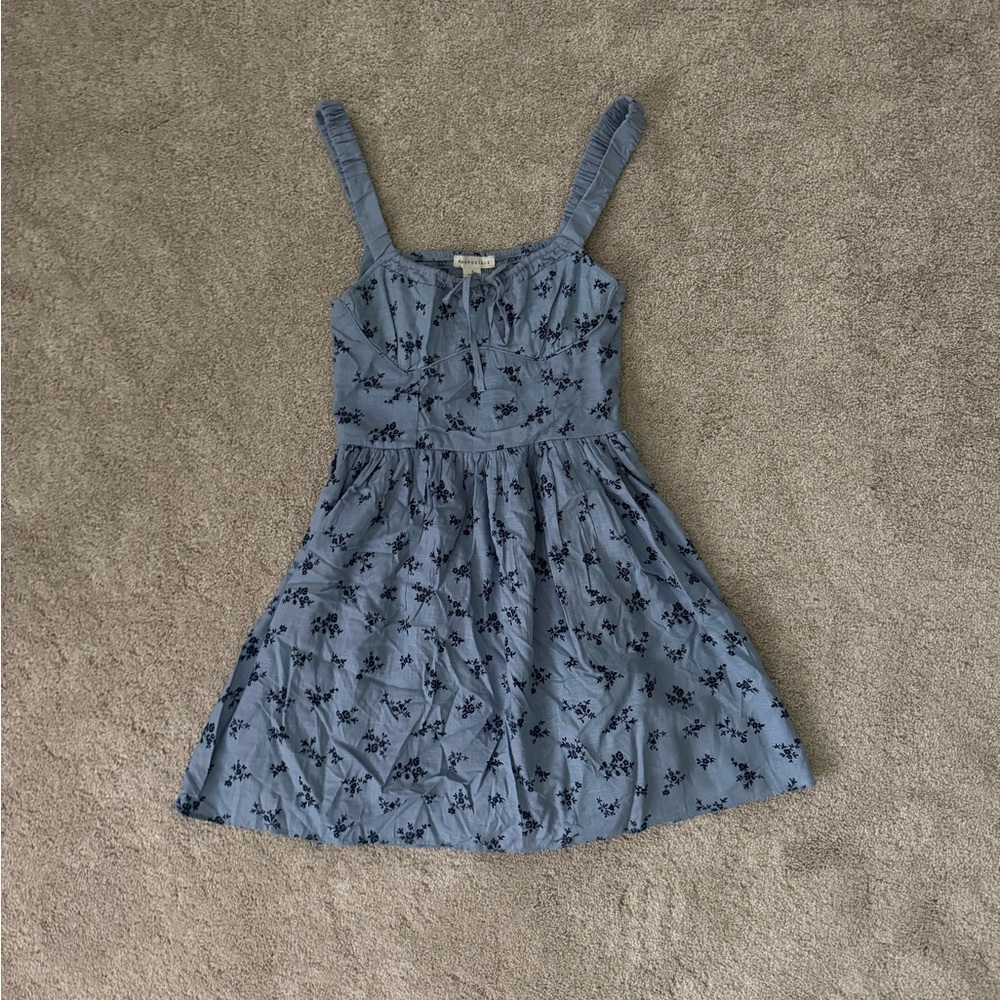 Aeropostale Blue Floral Corset Dress